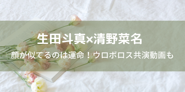 生田斗真と清野菜名が似てるのは鼻 ウロボロス共演シーン動画も 好好日memo